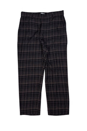 Vince - Black, Brown, & Beige Plaid Pants Sz L - Current Boutique