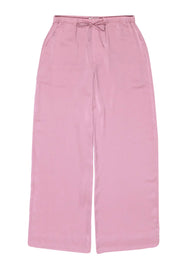Current Boutique-Vince - Light Mauve Satin Wide-Leg Drawstring Pants Sz M