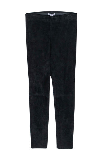 Current Boutique-Vince - Black Suede Leather Skinny Leggings Sz M