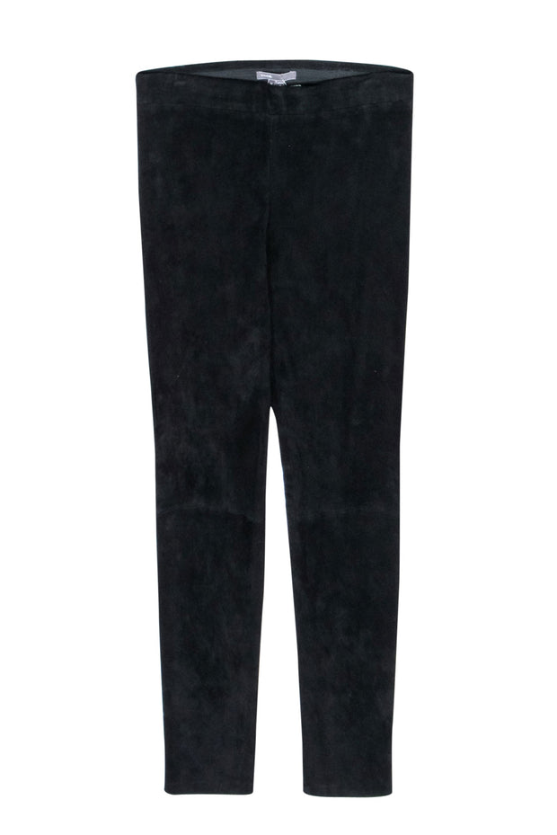 Current Boutique-Vince - Black Suede Leather Skinny Leggings Sz M