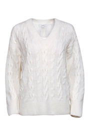 Current Boutique-Vince - Cream Alpaca Wool Blend Cable Knit Sweater Sz XS