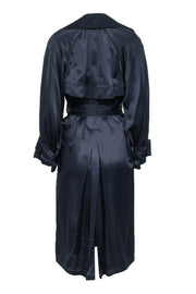 Current Boutique-Vince - Navy Satin Trench Coat Sz XS