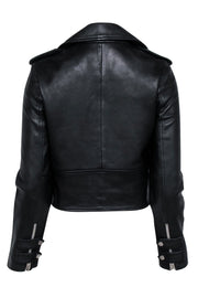 Current Boutique-Walter Baker - Black Leather Biker Jacket w/ Silver Hardware Sz XS