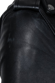 Current Boutique-Walter Baker - Black Leather Biker Jacket w/ Silver Hardware Sz XS