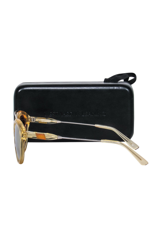 Current Boutique-Westward Leaning - Yellow Lens & Gold Frame Sunglasses
