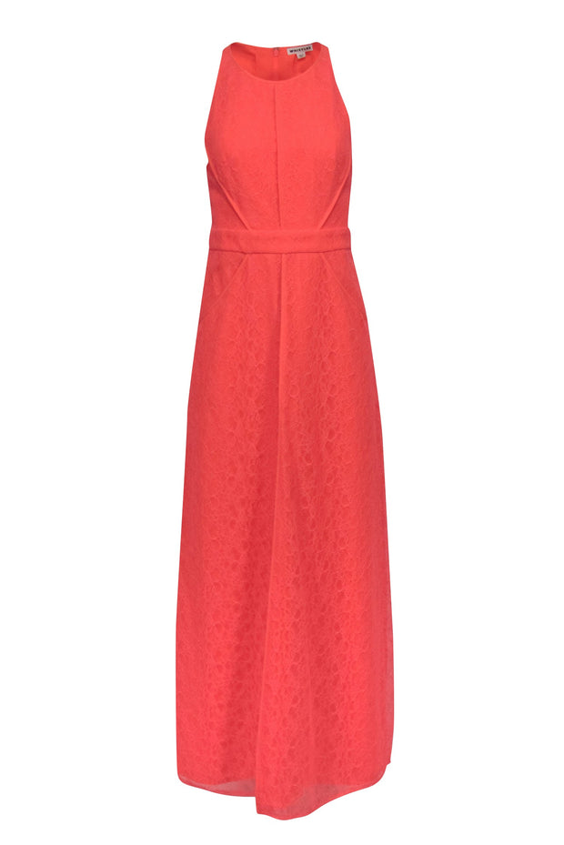 Current Boutique-Whistles - Neon Coral Lace Formal Dress Sz 8