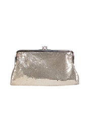 Whiting & Davis - Silver Chain Metal Metallic Mini Clutch Bag - Current Boutique