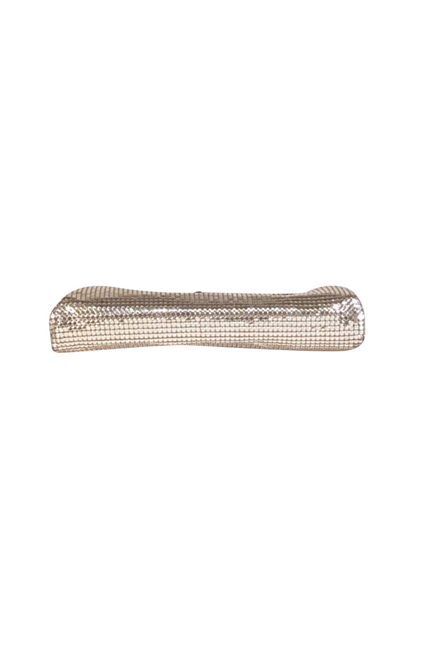 Whiting & Davis - Silver Chain Metal Metallic Mini Clutch Bag - Current Boutique