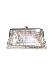Whiting & Davis - Silver Chain Metal Metallic Mini Clutch Bag - Current Boutique