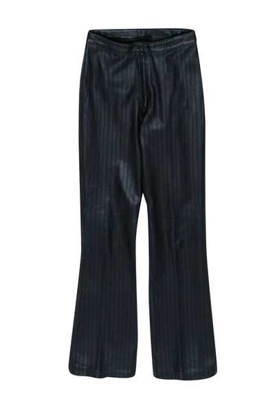 Current Boutique-Wilsons Leather - Black Leather Seamed Straight-Leg Pants Sz 2