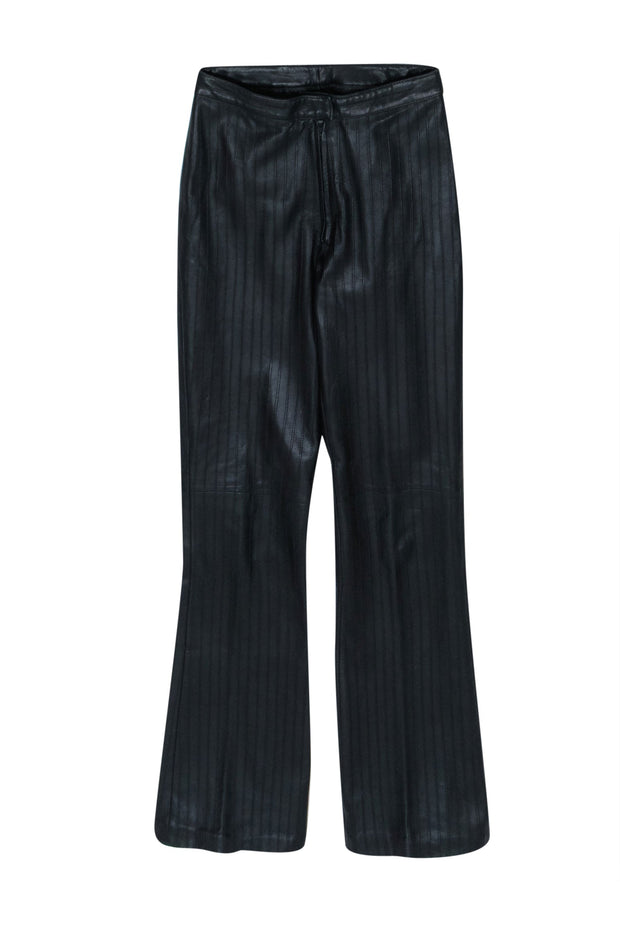Current Boutique-Wilsons Leather - Black Leather Seamed Straight-Leg Pants Sz 2