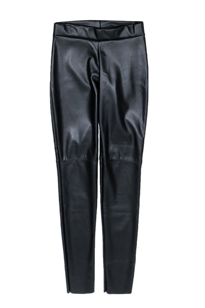Current Boutique-Wolford - Black Faux Leather Leggings Sz 8