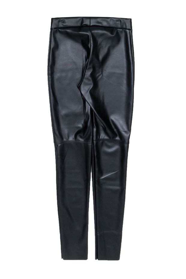 Current Boutique-Wolford - Black Faux Leather Leggings Sz 8