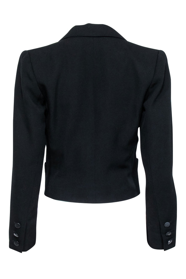 Current Boutique-Yves Saint Laurent - Black Crop Blazer Sz 2