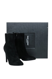 Current Boutique-Saint Laurent - Black Suede Booties Sz 8.5