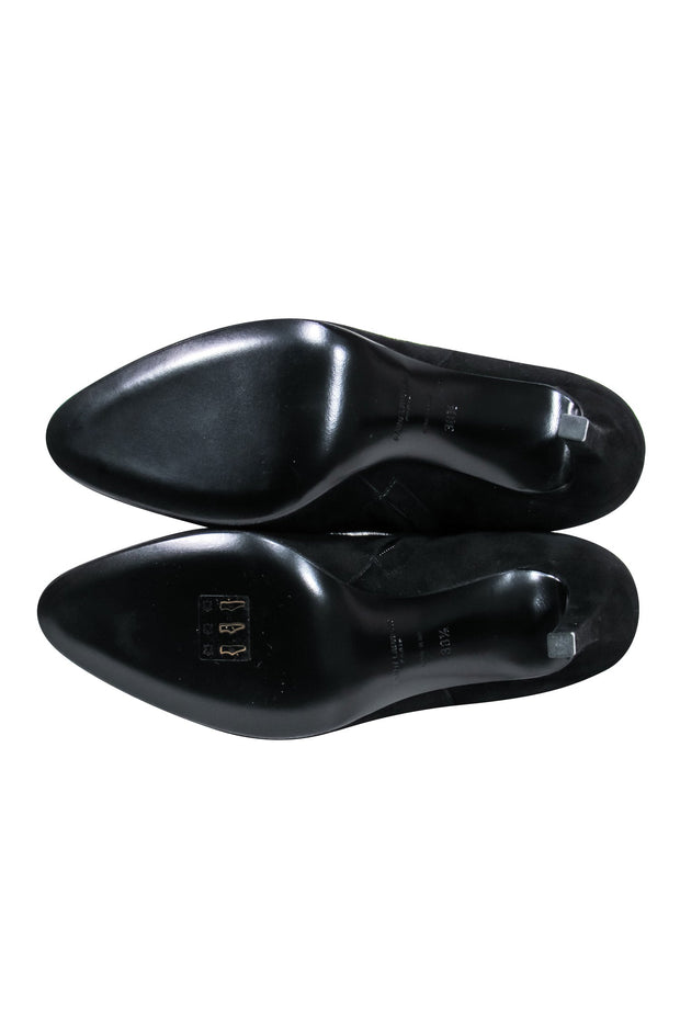 Current Boutique-Saint Laurent - Black Suede Booties Sz 8.5
