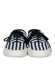 Current Boutique-Saint Laurent - Black & White Stripe Low Top Sneaker Sz 7.5