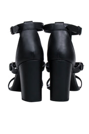 Current Boutique-Yves Saint Laurent - Black Studded Front Strappy Pumps Sz 11
