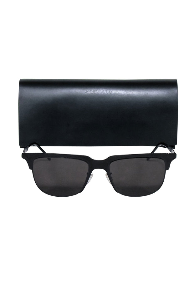 Current Boutique-Yves Saint Laurent - Black Metal Slim Sunglasses