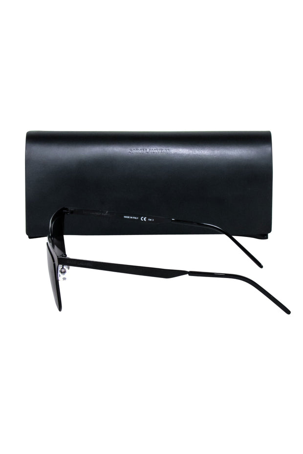 Current Boutique-Yves Saint Laurent - Black Metal Slim Sunglasses