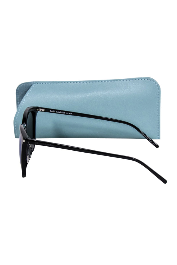 Current Boutique-Yves Saint Laurent - Black Thin Frame Sunglasses