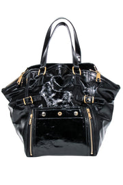 Current Boutique-Yves Saint Laurent - Black Patent Leather Downtown Tote