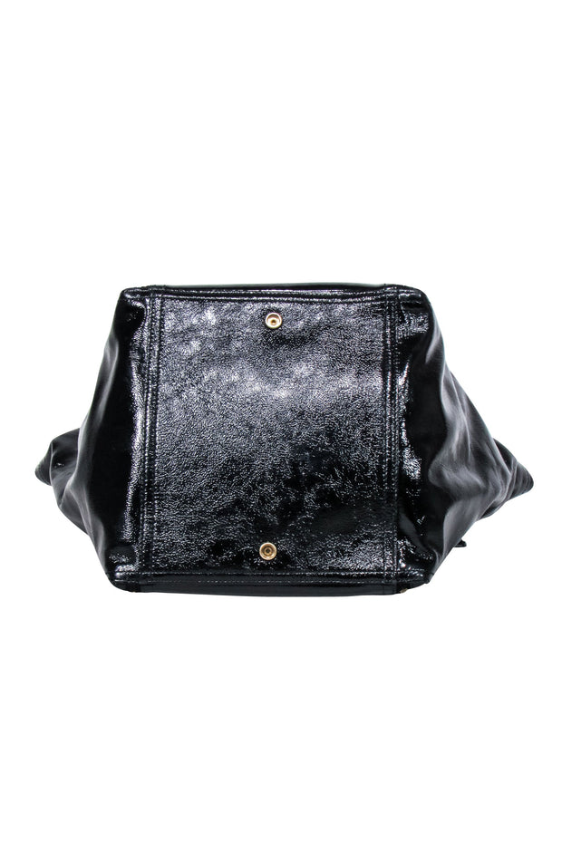 Current Boutique-Yves Saint Laurent - Black Patent Leather Downtown Tote