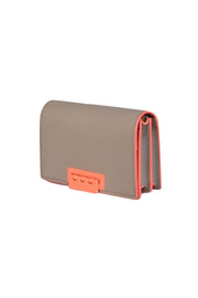 Current Boutique-Zac Posen - Grey & Coral Trim Crossbody Bag