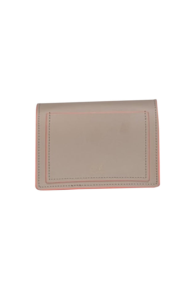 Current Boutique-Zac Posen - Grey & Coral Trim Crossbody Bag