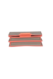 Current Boutique-Zac Posen - Grey & Coral Trim Crossbody Bag