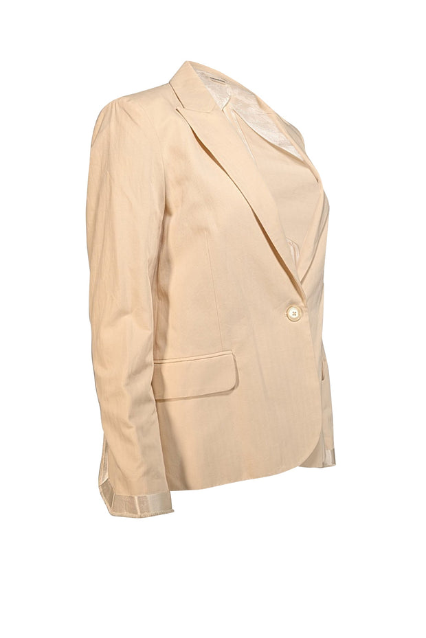 Current Boutique-Zadig & Voltaire - Cream Cotton & Linen Blend Blazer Sz M