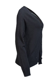 Current Boutique-Zadig & Voltaire - Black Wool & Cashmere Blend Cardigan w/ Studded Trim Sz M