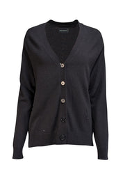 Current Boutique-Zadig & Voltaire - Black Wool & Cashmere Blend Cardigan w/ Studded Trim Sz M