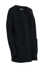 Current Boutique-Zadig & Voltaire - Black Mohair Blend Cardigan w/ Stripe Shoulder Detail Sz XS/S