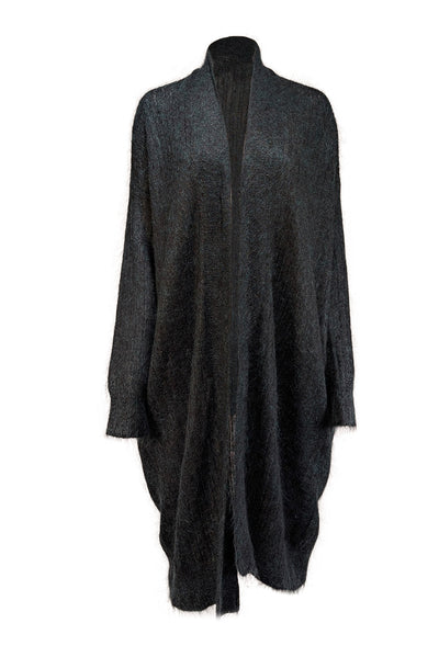 Current Boutique-Zadig & Voltaire - Hunter Green & Black Blend Open Front Cardigan Sz S