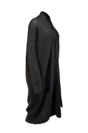 Current Boutique-Zadig & Voltaire - Hunter Green & Black Blend Open Front Cardigan Sz S