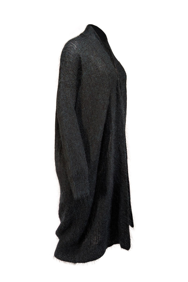 Current Boutique-Zadig & Voltaire - Hunter Green & Black Blend Open Front Cardigan Sz S