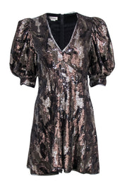 Current Boutique-Zadig & Voltaire - Metallic Camo Sequined Mini A-Line Dress Sz M
