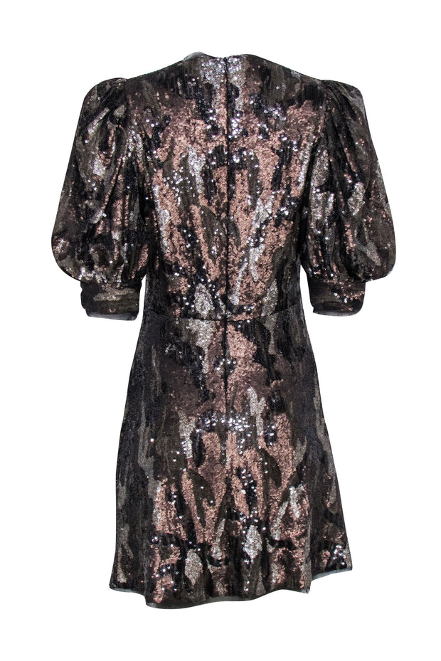 Current Boutique-Zadig & Voltaire - Metallic Camo Sequined Mini A-Line Dress Sz M