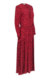Current Boutique-Zadig & Voltaire - Red & Black Floral Print Front Slit "Rabella" Maxi Dress Sz M