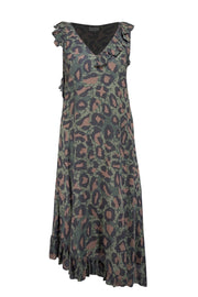 Current Boutique-Zadig & Voltaire - Green Camo & Leopard Print Dress Sz S