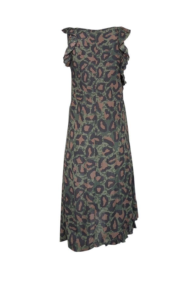 Current Boutique-Zadig & Voltaire - Green Camo & Leopard Print Dress Sz S