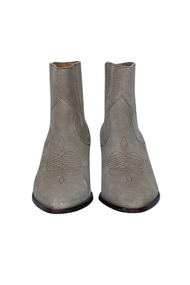 Current Boutique-Zadig & Voltaire - Beige Suede Short Boots Sz 8