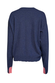 Current Boutique-Zadig & Voltaire - Navy Cashmere Rhinestone Front Sweater Sz S