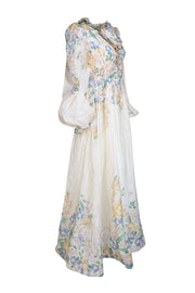 Current Boutique-Zimmermann - Cream w/ Pastel Floral Print Organza Gown Sz 10