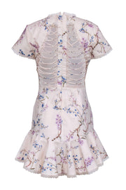 Current Boutique-Zimmermann - Cream & Multi Color Floral Print w/ Strappy Back Dress Sz 6