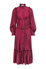 Current Boutique-Zimmermann - Red & White Polka Dot Long Sleeve Dress Sz 6