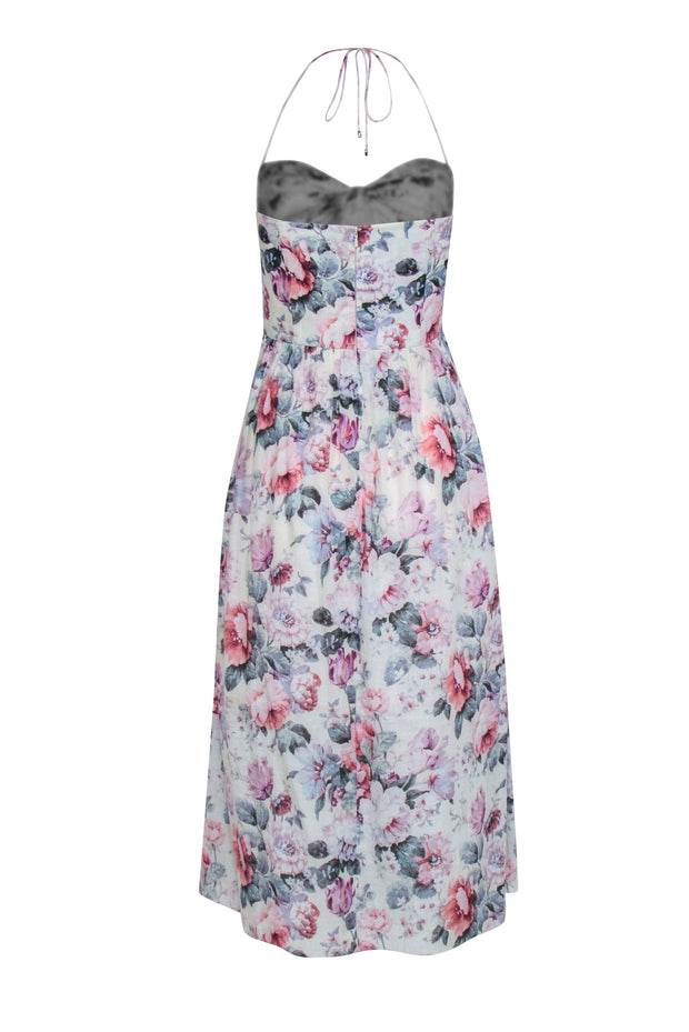 Current Boutique-Zimmermann - Off-White Floral Midi Dress Sz 6