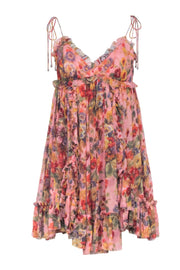 Current Boutique-Zimmermann - Mauve Floral Print Sleeveless Dress Sz 6