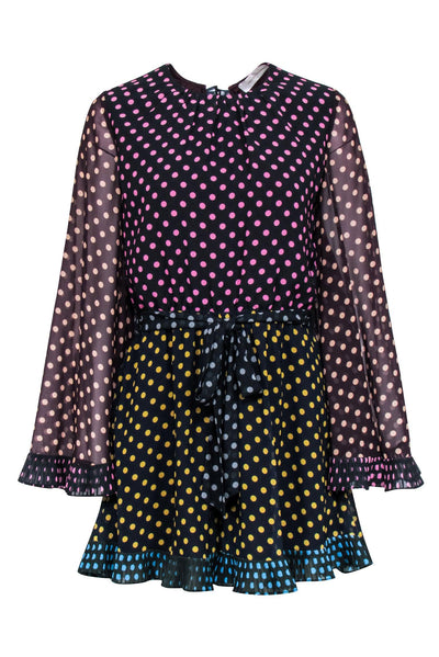 Current Boutique-Zimmermann - Black & Multi Color Polka Dot Romper Sz 6